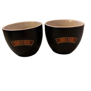 Baileys Irish Cream Coffee Mug Espresso‎ Cup Tumbler Dessert Bowl Yours Mine set